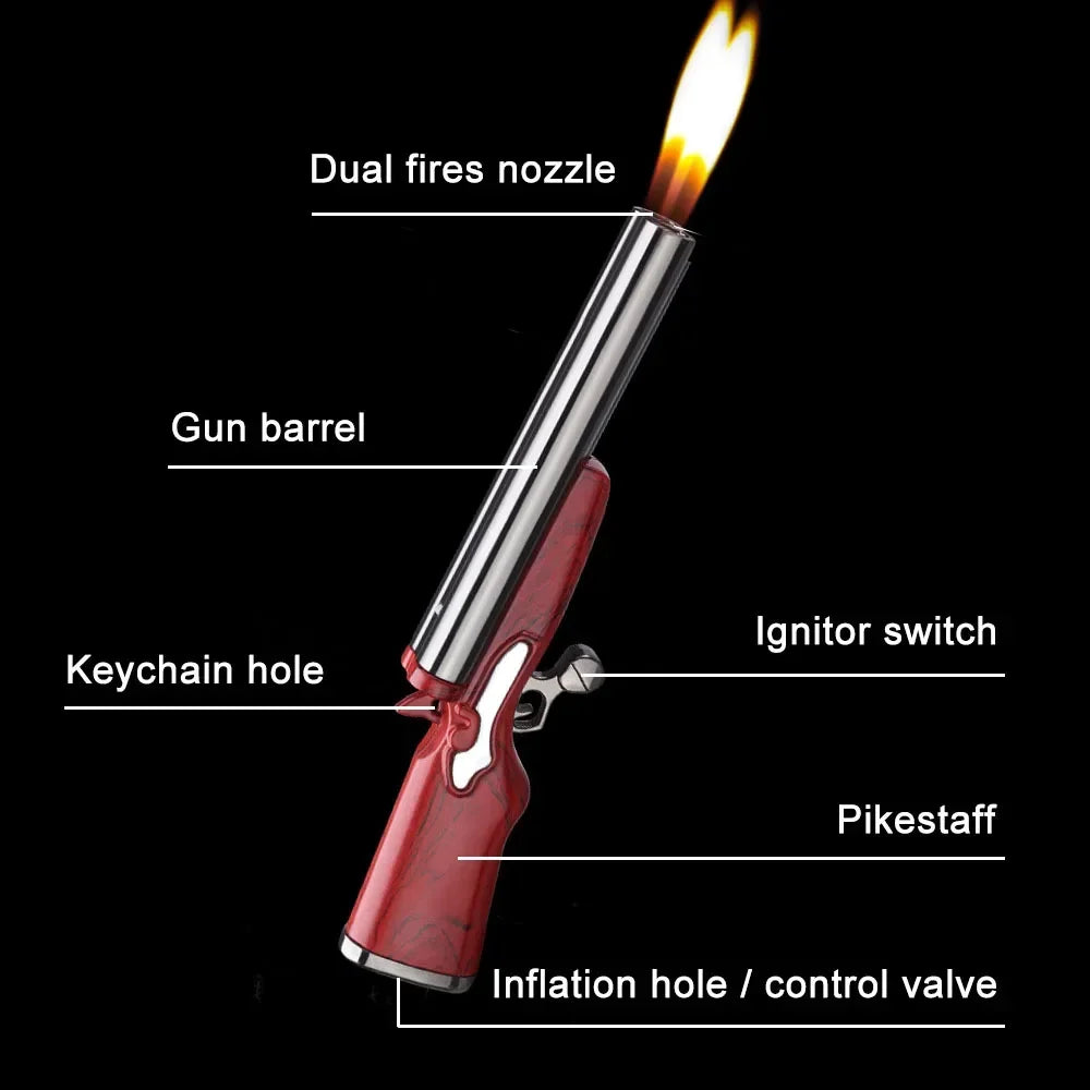 Mini Gun Dual Flame Candle Lighter