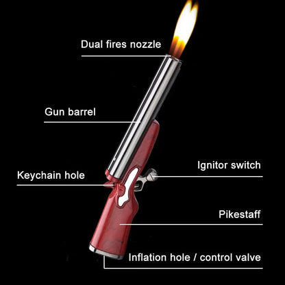 Mini Gun Dual Flame Candle Lighter